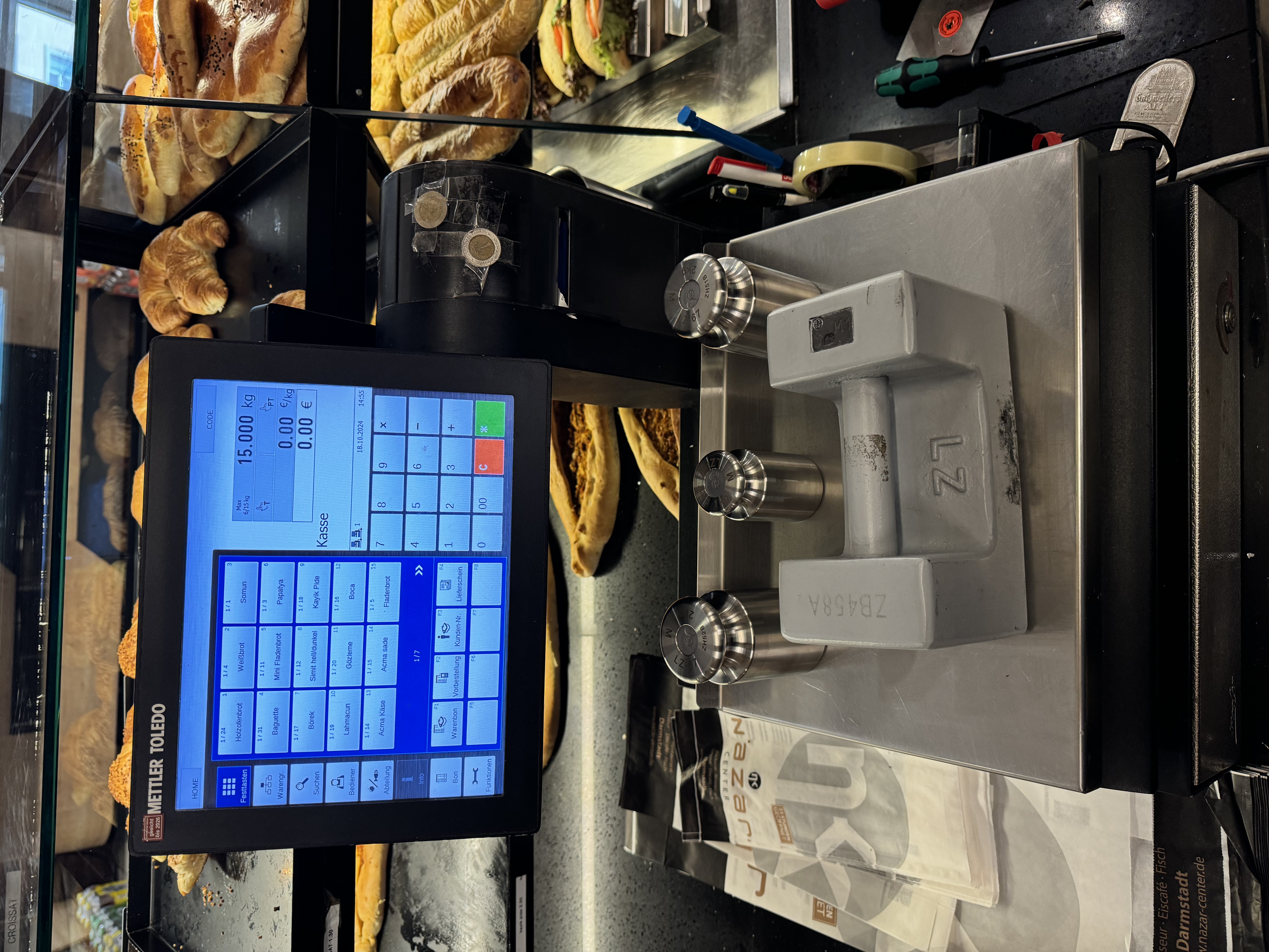 Kalibriergewichte auf Mettler Toledo Waage