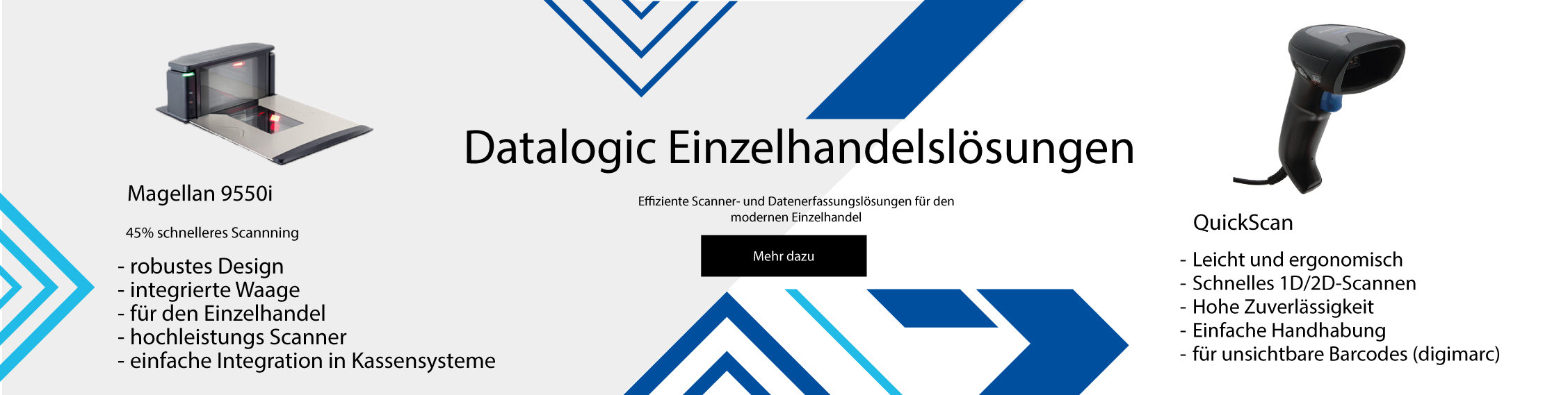 Datalogic Scanner für Einzelhandelslösungen – effiziente Barcodescanner für den POS und Logistikbereich