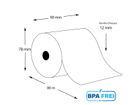 Thermorollen BPA-frei 80 x 80m x 12 Karton (45 Rollen)