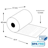 Kurze EC-Rollen phenolfrei 57 x 18m x 12 mit SEPA-Text...