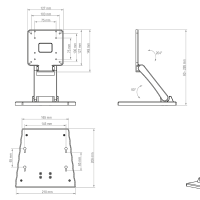 HAGOR HP POS Mount VESA-Halterung für 13 bis 24 Zoll, schwarz