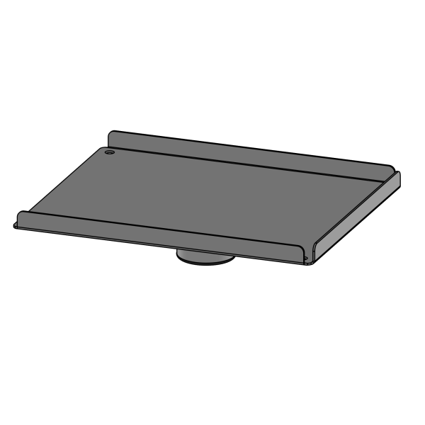 SpacePole SP1 Druckerplatte für Bixolon SLP-DX420, NCR 7168, Zebra ZD421, schwarz