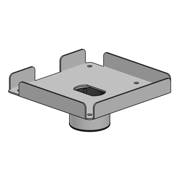 SpacePole SP1 Druckerplatte für Epson TM-m30 und TM-m50, schwarz