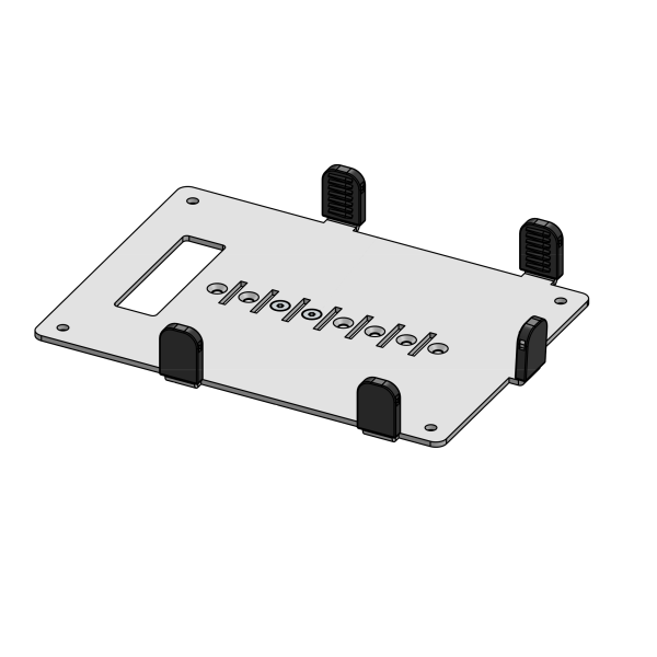 SpacePole Druckerplatte MultiGrip für Epson TM-T88 und TM-L 100, schwarz
