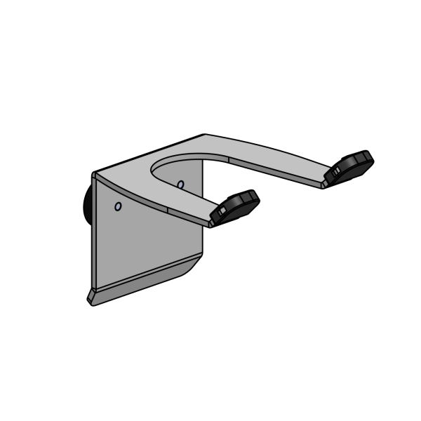 SpacePole Scannerhalter mit Magneten, schwarz