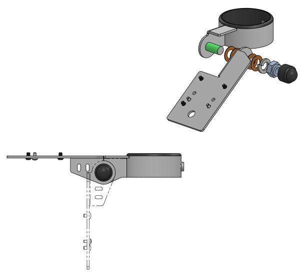 SpacePole SP1 Scannerhalter am Standrohr für Honeywell 3320g/3330g, schwarz