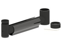 POSPOLE Peripherie-Arm 300 mm für 45-mm-Rohr, schwarz