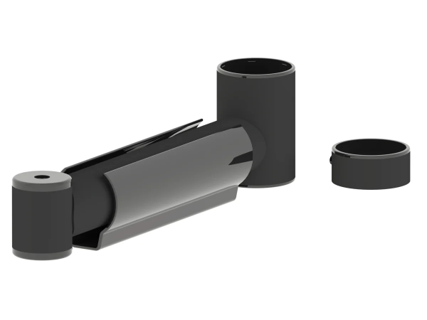 POSPOLE Peripherie-Arm 250 mm mit PIN-Aufnahme (45 mm), schwarz
