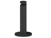 POSPOLE Standrohr 200 mm mit Rotationsslot (38 mm), schwarz