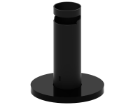 POSPOLE Standrohr 120 mm mit Rotationsslot (38 mm), schwarz