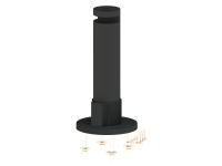 POSPOLE Standrohr 200 mm mit Rotationsslot und Kabelclip...