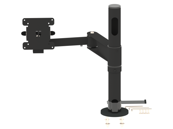 POSPOLE Preset 06 VESA-Halterung mit Winkel-Arm 400 mm, Standrohr 400 mm, schwarz