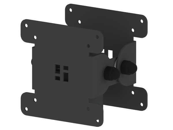 POSPOLE Doppel-VESA-Halterung 75/100 Top Mount (38 mm), schwarz