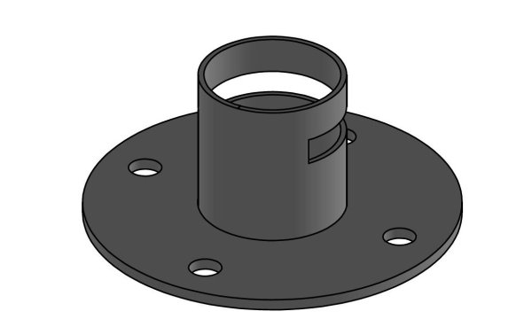 SpacePole SP1 Standrohr 40 mm mit Rotationsslot, schwarz