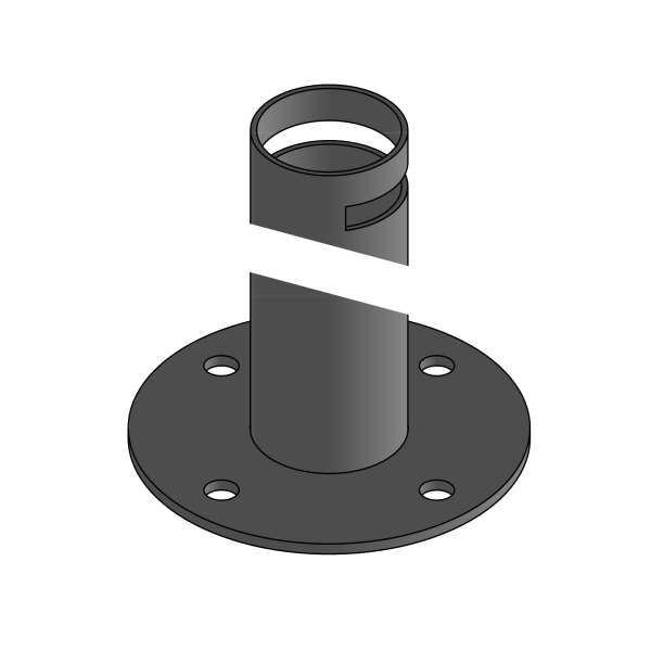 SpacePole SP1 Standrohr 300 mm mit Rotationsslot, schwarz