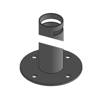 SpacePole SP1 Standrohr 300 mm mit Rotationsslot, schwarz