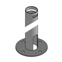 SpacePole SP1 Standrohr 120 mm mit Kabelloch und...