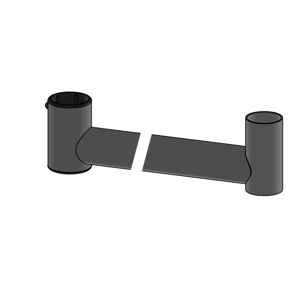 SpacePole SP1 Peripherie-Arm 350 mm mit SP1 Aufnahme, schwarz