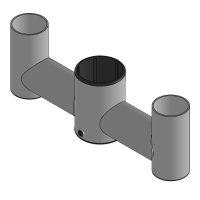 SpacePole SP2 Doppel-Peripherie-Arm 2 x 100 mm, schwarz