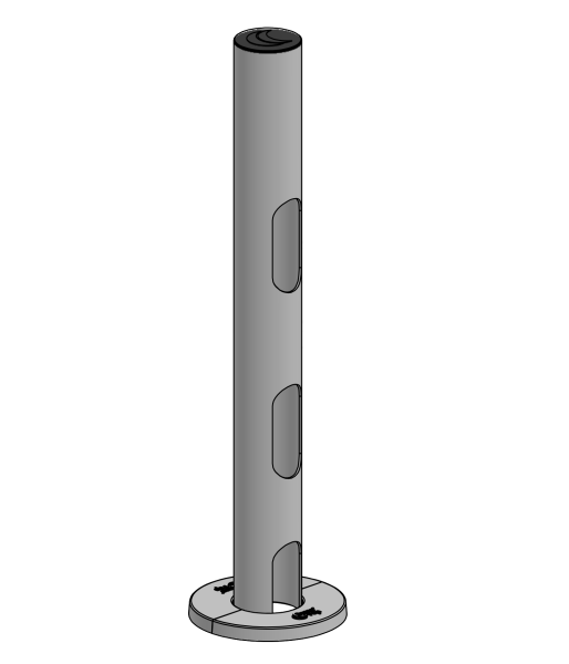 SpacePole SP2 Standrohr 400 mm mit Kabelmanagement, schwarz