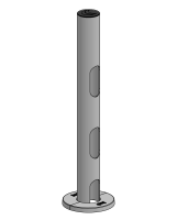 SpacePole SP2 Standrohr 400 mm mit Kabelmanagement, schwarz