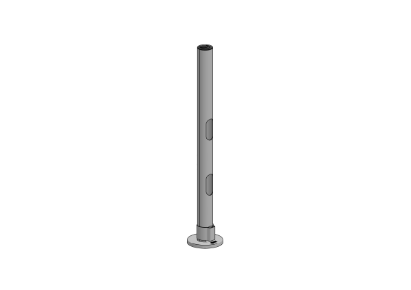SpacePole SP2 Standrohr 600 mm mit Kabelmanagement, schwarz