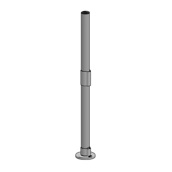 SpacePole SP2 Standrohr 800 mm mit Tischbefestigung, schwarz