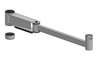 SpacePole SP2 Winkelarm 600 mm mit Rotationsslot, schwarz