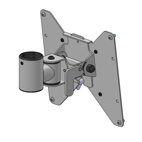 SpacePole SP2 VESA-Halterung 100/200 für schwere Monitore, schwarz