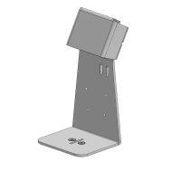 SpacePole Scannerhalter mit Gehäuse für ZEBEX...