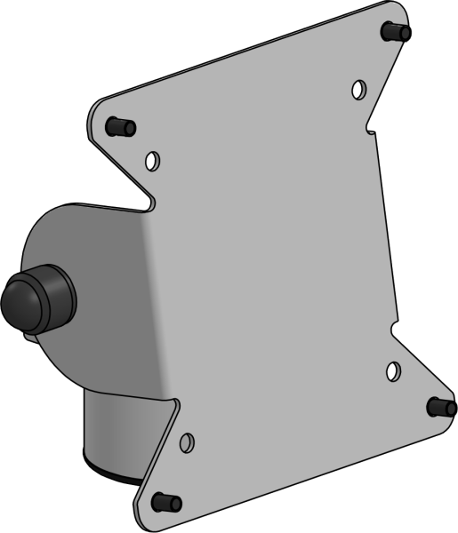 SpacePole SP1 VESA-Halterung 75/100 Top Mount, schwarz