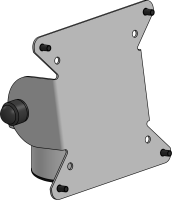 SpacePole SP1 VESA-Halterung 75/100 Top Mount, schwarz