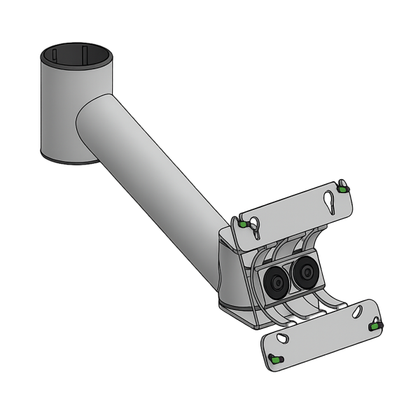 SpacePole SP ARC Monitorarm 170 mm 30° geneigt VESA 75/100, schwarz