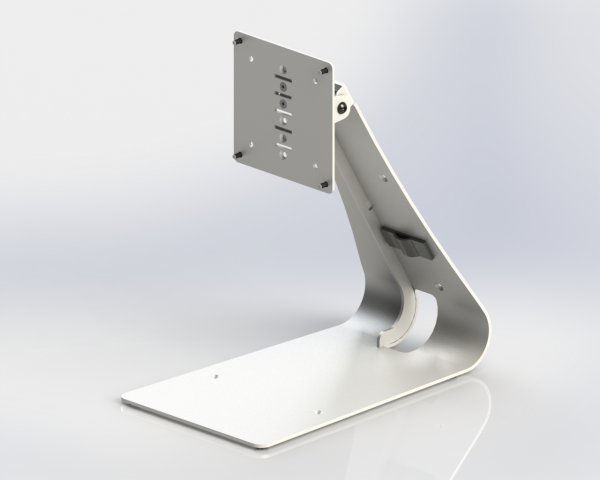 SpacePole Kassenhalterung „MINI“ VESA 75/100 mit TabPrint Curve large, schwarz