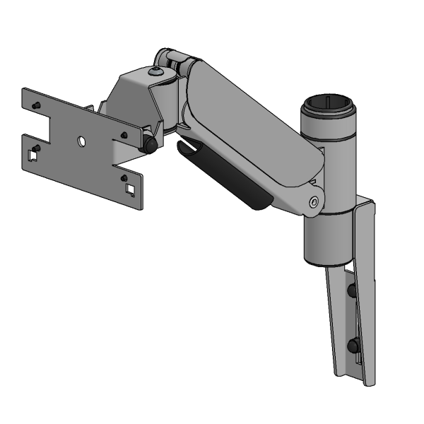 SpacePole Wandhalterung höhenverstellbar für Vectron POS Touch 12 und 15 Zoll, schwarz