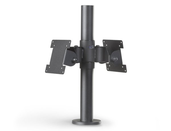 SpacePole Set 3 VESA 75/100 Back-to-Back Classic, 400 mm Standrohr, schwarz