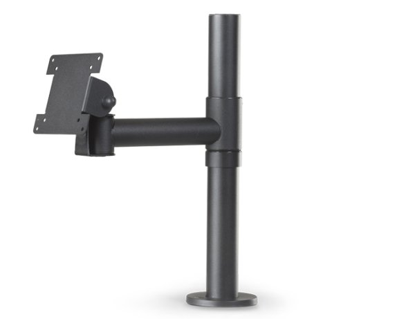 SpacePole Set 4 VESA 75/100 Classic mit 200 mm Arm und 400 mm Standrohr, schwarz