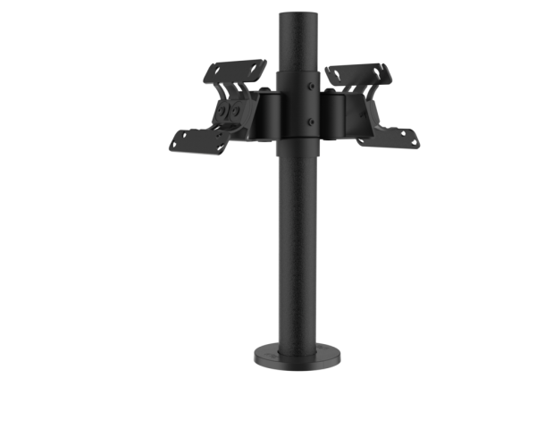 SpacePole Arc Set 3 VESA 75/100 Back-to-Back für zwei Bildschirme, Rohr 400 mm, schwarz