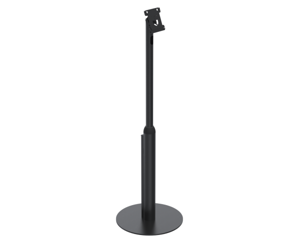 SpacePole Bodenständer 750–1145 mm mit VESA 75/100 und Tablet-Adapter, schwarz