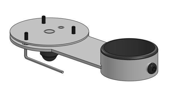 SpacePole SP2 Scannerhalter drehbar für Zebra DS9308, schwarz