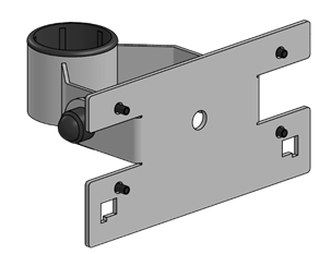 SpacePole SP2 Kassenhalterung Pole Mount für Vectron POS Touch 12/15, schwarz