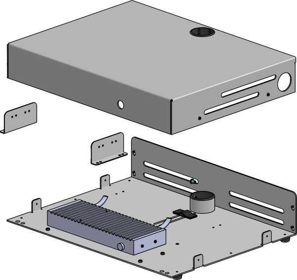 SpacePole Gehäuse für Vectron POS 7 Systembox ohne Kassenlade, schwarz