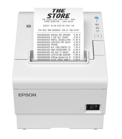 Epson TM-T88VII Bondrucker, Thermodirekt, Ethernet, USB, weiß