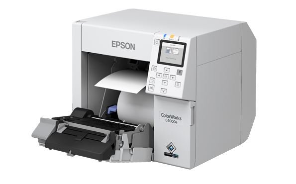 Epson ColorWorks C4000e (mk) Farbetikettendrucker, Tintenstrahl, USB, Ethernet, weiß