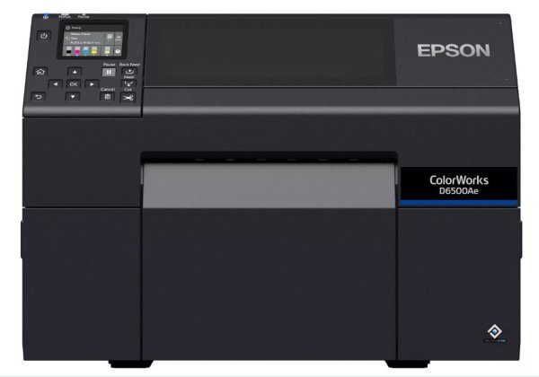 Epson ColorWorks D6500Ae Farbetikettendrucker mit Abschneider, USB, Ethernet, schwarz