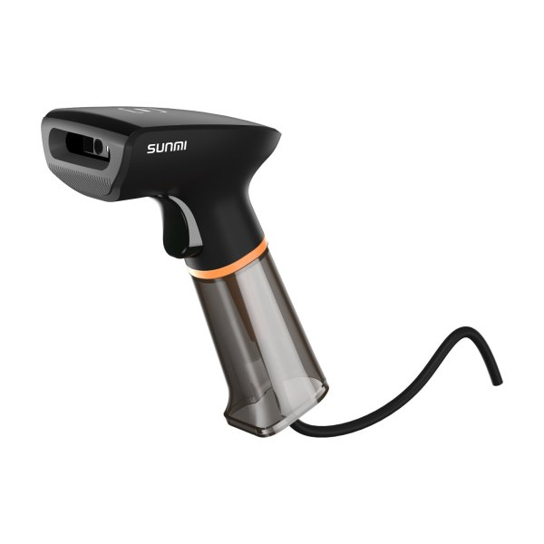 SUNMI U2 2D-Handscanner mit USB-Kabel in Schwarz