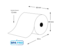 Thermorollen BPA-frei 80 x 50m x 12