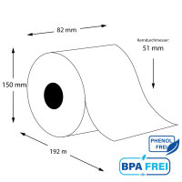 Automatenrollen phenolfrei 82 x 150 x 51 aus extrastarkem...