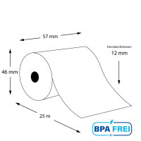 Thermorollen BPA-frei 57 x 25m x 12 (50 Rollen)